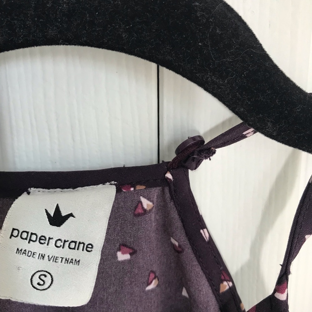 Paper Crane Plum Tank Top with White Accents - Picture 7 of 10